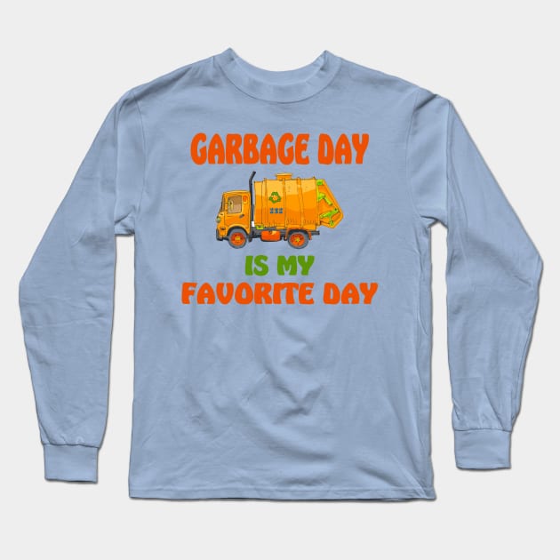 Garbage Truck Long Sleeve T-Shirt by Happy Art Designs